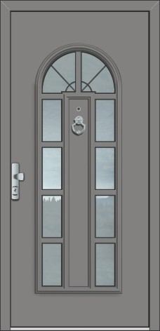 Inotherm Haustür Modell ATE 1030 mit Aluminium-Ornamentrahmen